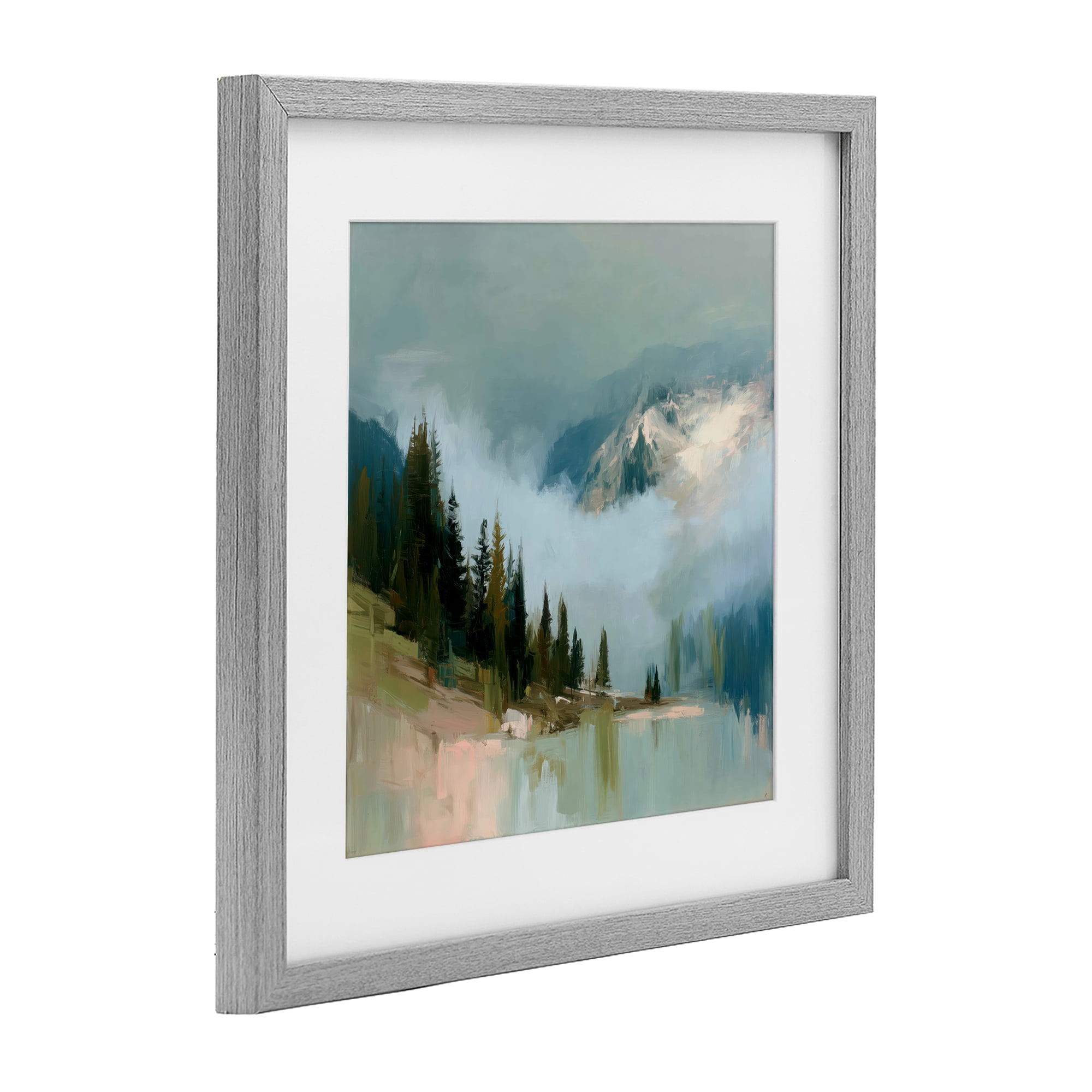 Stupell Industries Fog On The Mountains Gray Framed Print Under Glass, design by Kim Curinga