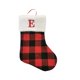 thumbnail image 1 of Calcetines Navideños Colgante Para Bolsa Navideña Calcetines Pequeños Con Letras En Cuadrícula Roja Y Negra Artículos Navideños, 1 of 8