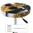 thumbnail image 4 of Fotbe Pineapple With Black Glasses Stool Covers Round,Waterproof Round Bar Stool Covers Bar Chair Covers Washable Stool Cushion Slipcover for 12-14 Inch Chair-12 inch, 4 of 7