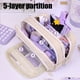 thumbnail image 5 of Estuche de Gran Capacidad Zkr250731644 | Estuche de Tela Resistente con Cremallera para Bolígrafos | Organizador Multifunción para La Escuela, La Oficina, Viajes, Maquillaje, Brochas y Pinceles | Bol, 5 of 6