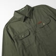 thumbnail image 7 of 2 Pack Men's 100% Cotton Long Sleeve Cargo Shirts, Button Down Utility Work Shirts with Dual Chest Pockets, Outdoor Casual Dress Shirts for Daily Working, 7 of 7