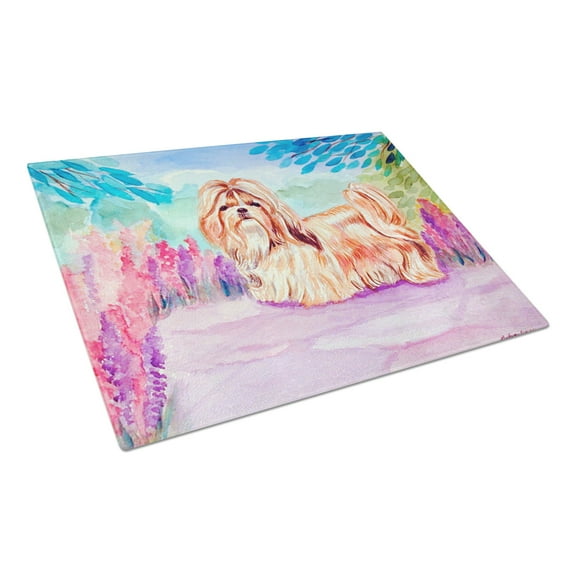 Carolines Treasures 7136LCB Shih Tzu Glass Cutting Board Large, 12H x 16W, multicolor