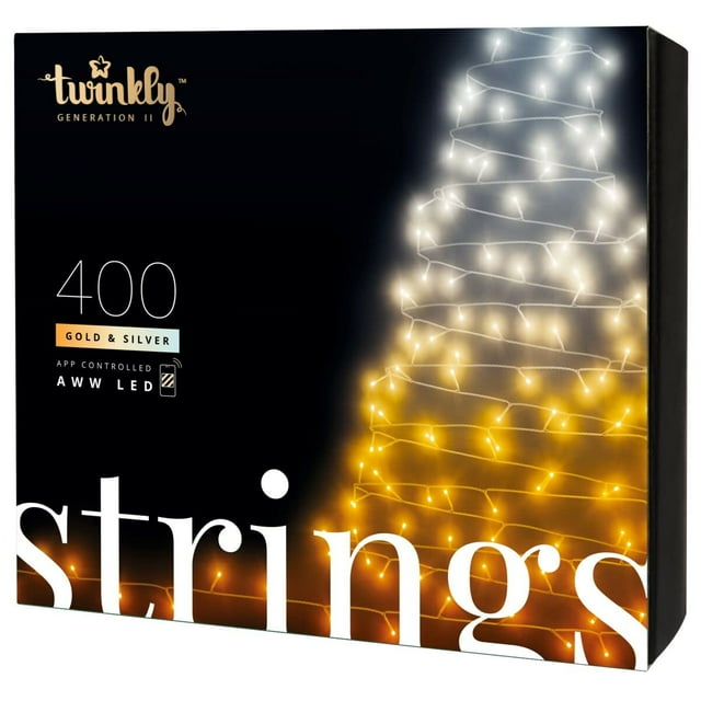 Luz LED Twinkly Strings, 400 LED, 32 m, control de aplicaciones IP44