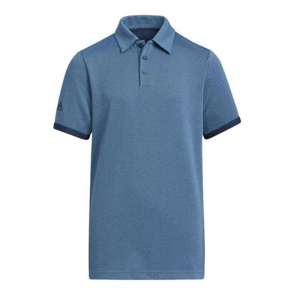 adidas Boy's Piqu Polo Shirt Little Kids/Big Kids Blue Rush MD 10-12 Big Kids