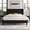 Black, variant on Yaheetech Upholstered Platform Full Bed with Headboard, Dark Gray