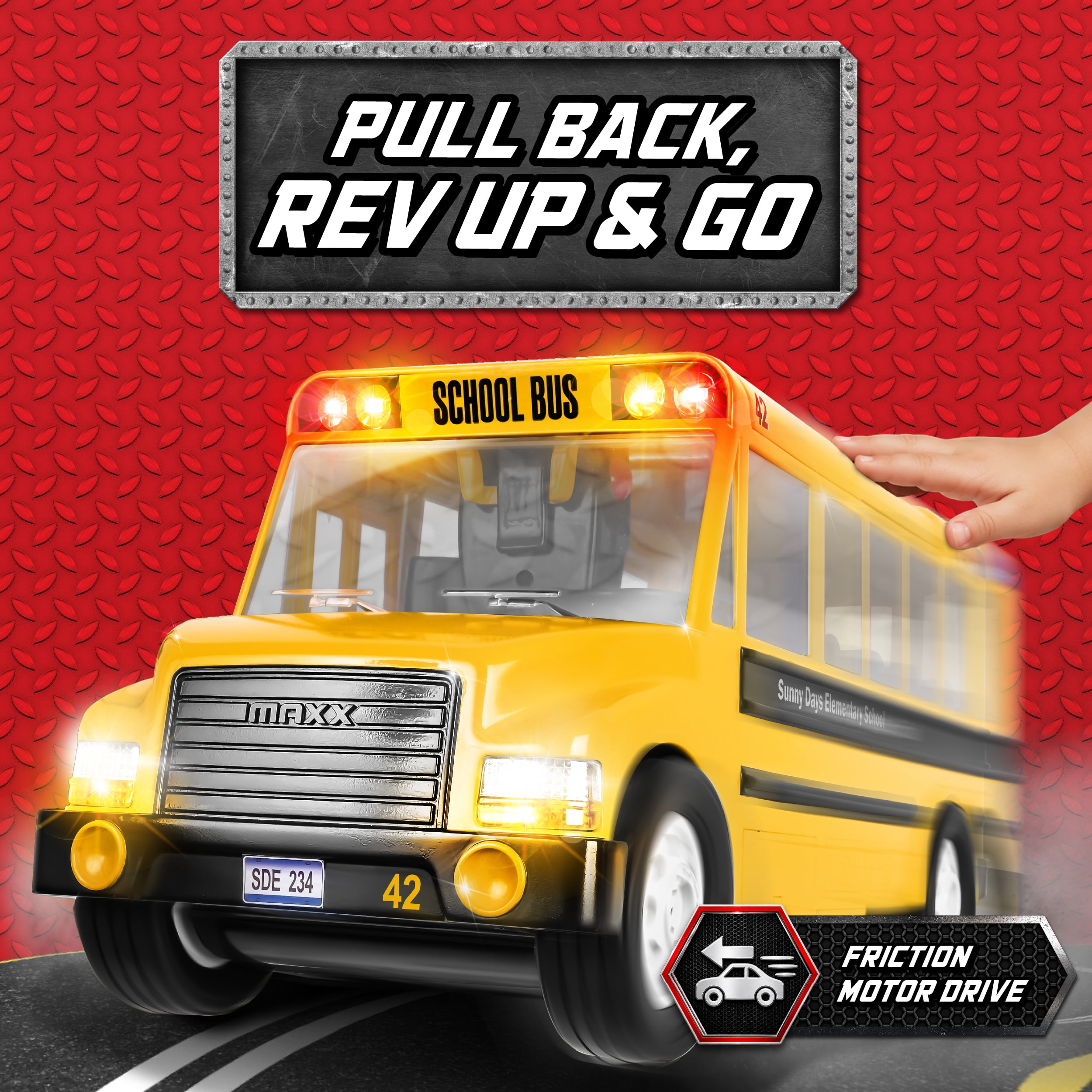 Maxx Action Mega Motorized School Bus