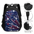 thumbnail image 3 of Fotbe Red White Blue Fireworks 1 Mochila con Estampado y Puerto USB para Hombre y Mujer, Mochila Antirrobo, Mochila de Viaje, Mochila Escolar, Mochila Universitaria, 3 of 7