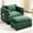 Dark Green, variant on Wide - seat Boucle Single Sofa Bed / Ideal for Bedroom Reading and Resting