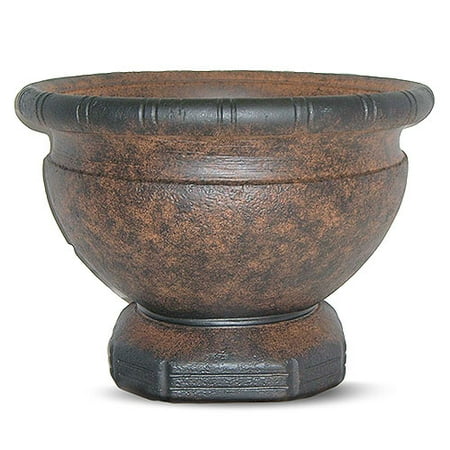 Samara Round 18" Urn Planter, Rust