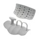 thumbnail image 1 of 2 agarres para levantamiento de pesas, agarres flexibles antideslizantes para entrenamiento, barra de pesas sin dedos gris, 1 of 9