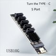 thumbnail image 3 of 4X Tarjeta Convertidora Adaptadora de 5 Puertos TYPE-C A SATA3.0 6Gbps USB10G JM575+JMS580 para Expansión SSD HDD, 3 of 9