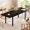 Black, variant on Laisnet 63" Extendable Square Dining Table for 8, Kitchen Table with Metal Base, Black