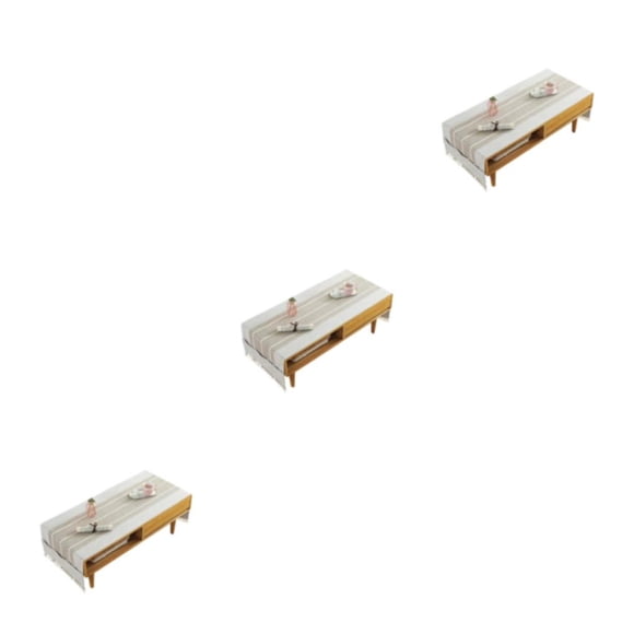 Wosthever Mantel de lino y algodón, mantel con flecos para escritorio, sala de estar Type1 NO1