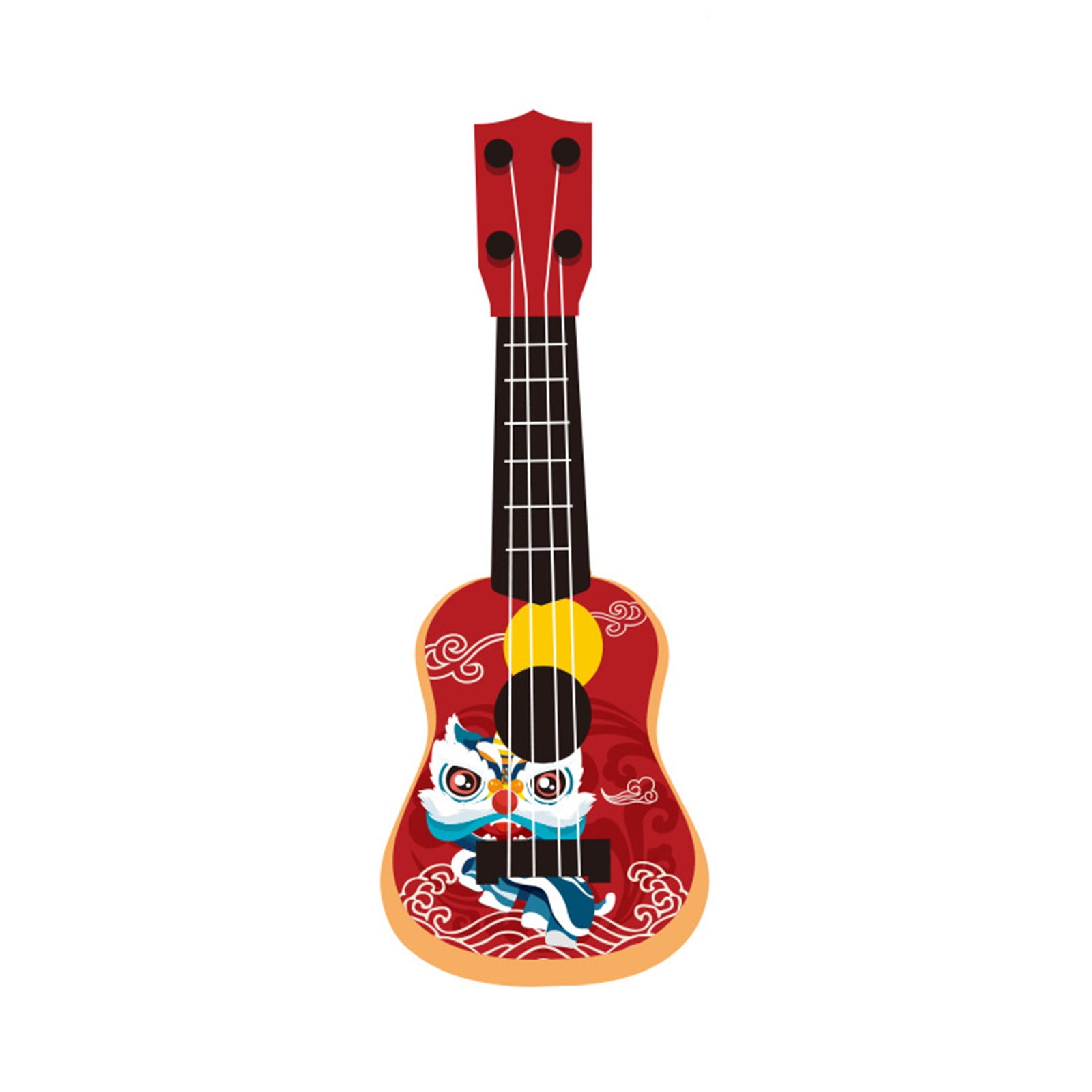 Meitianfacai Kids Toy Guitar 4 String 9.92 inch Mini Baby Guitar Musical Instrument Educational Toy for Toddlers Beginner Preschoolers
