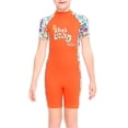 thumbnail image 1 of Buceo vela mojada chicas seco rápido stand stands traje de baño niños manga corta redondo cuello completo traje de neopreno para surfear natación buceo naranja Advancent OD003667-09, 1 of 7