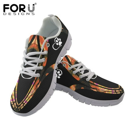 

Flats Lace Up Shoe for Women Kawaii Dog Paw Pattern Sneaker Shoes Ladies Breathable Air Mesh Shoes Zapatos Mujer