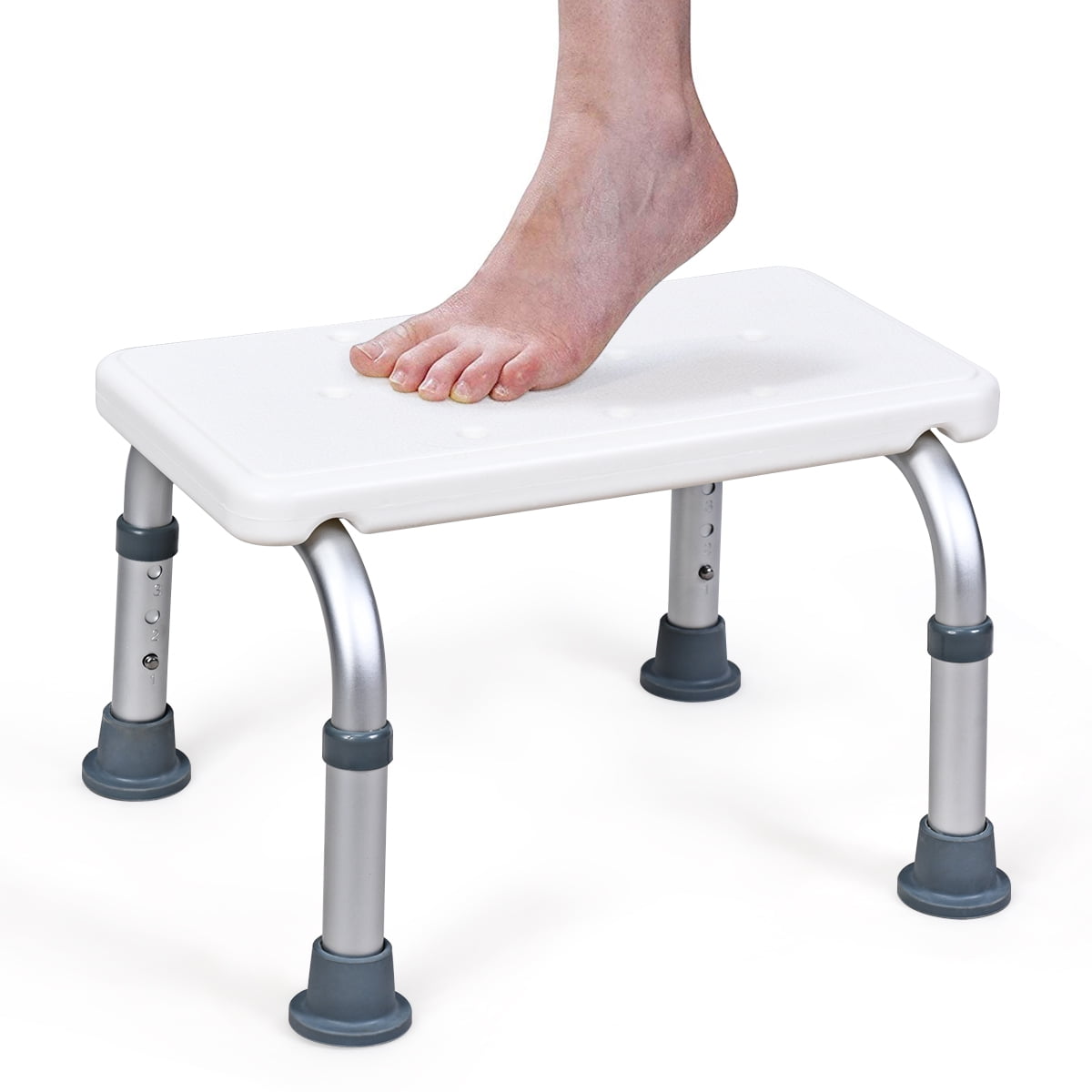 Costway Bath Step Stool Adjustable Kitchen Stepping Stool For
