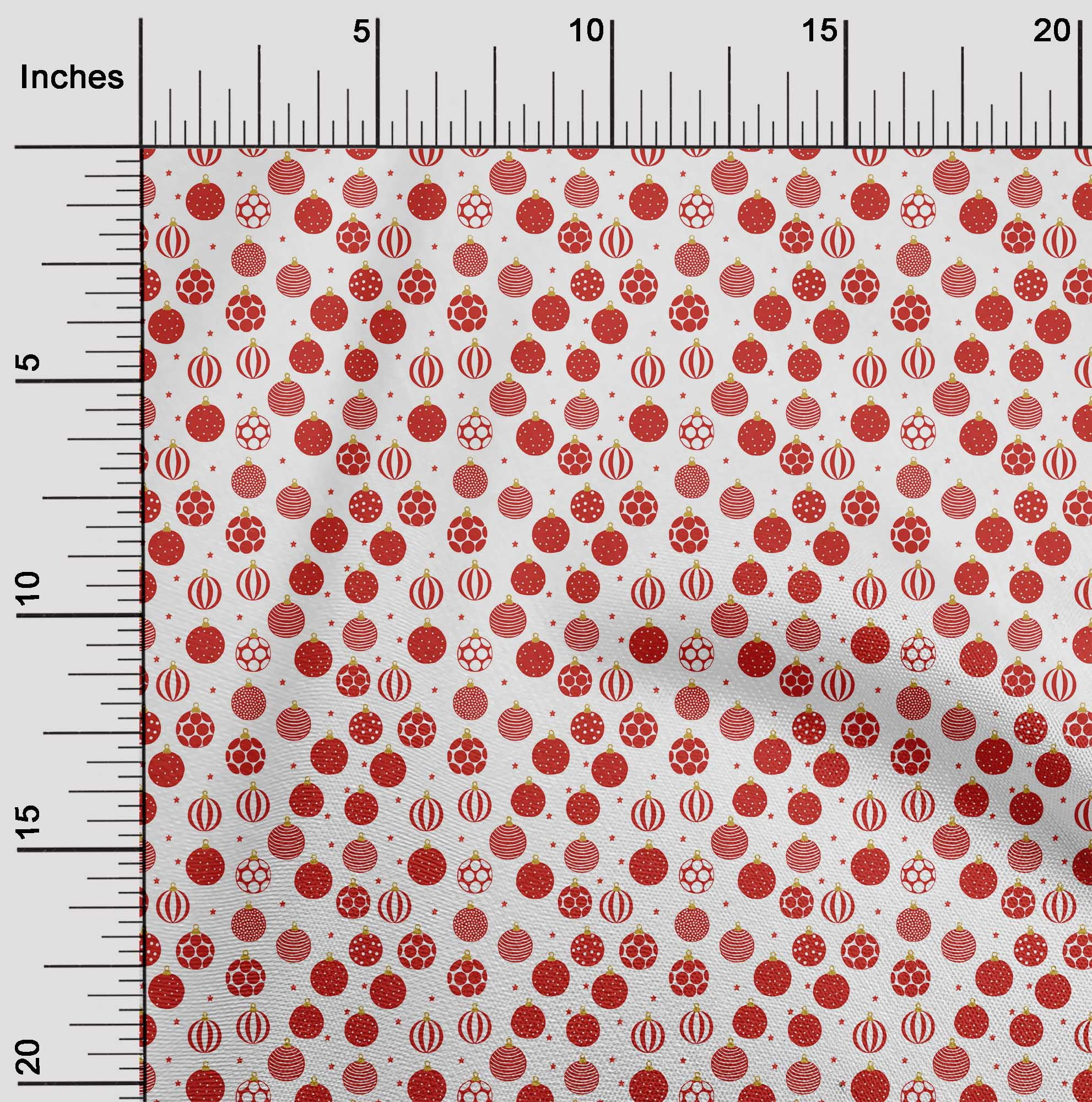 oneOone Cotton Jersey Red Fabric Christmas Sewing Material Print Fabric By The Yard 58 Inch Wide