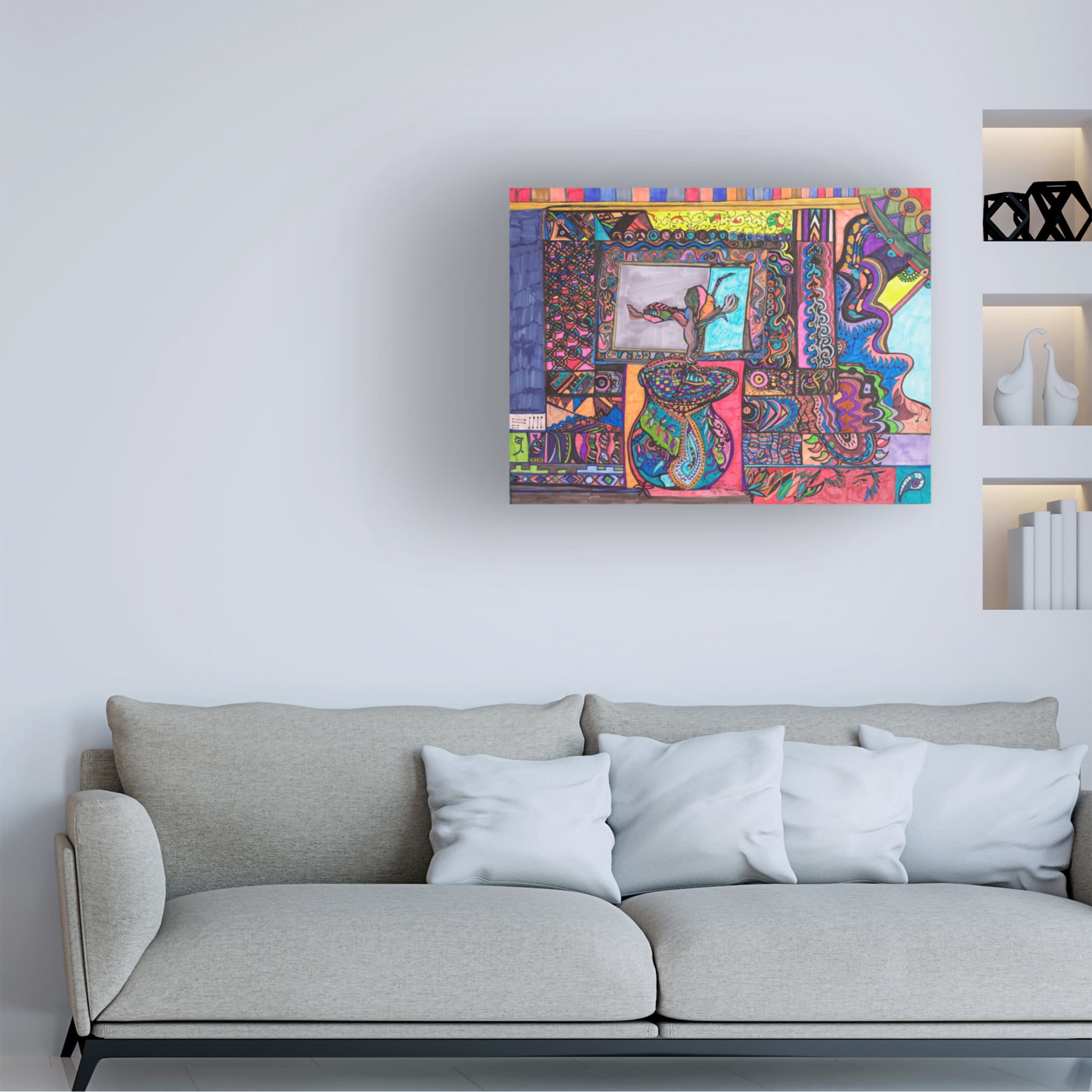 Canvas Wall Art - Ellen Kossoff 'Reflections Of Spring' Wall Art for Living Room, Bedroom, or Office Décor by Trademark Fine Art - 32 x 24 Inches