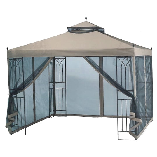Garden Winds Replacement Canopy and Netting for Easy Setup 10' X 10' Gazebo, RipLock 350