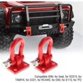 thumbnail image 1 of Hebilla de remolque de coche RC de 2 piezas, accesorio de bloqueo de rescate de grillete RC para modelo de coche de escalada de oruga RC rojo, 1 of 2