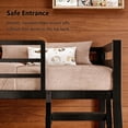 thumbnail image 6 of Honfach Twin Over Full Metal Bunk Bed, Heavy Duty Frame with Ladder & Full Guardrail, Noise-Free, Large Underbed Storage, No Box Spring Needed，Black, 6 of 9