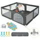 thumbnail image 1 of Playpen COMOMY Playard extra grande de 200 x 180 cm con accesorios, 1 of 7