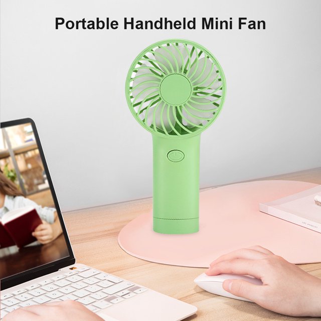 Ventilador de cuello portátil 2 velocidades Mini ventilador de escritorio de mano para deportes hogar escuela oficina