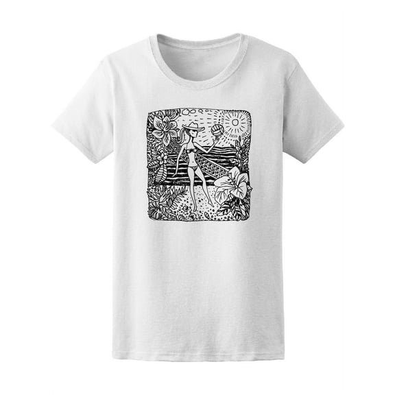 Fantasy Hawaiian Landscape T-Shirt Women -Image by Shutterstock, Female Medium