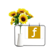 thumbnail image 1 of Símbolo de moneda de Aruba Florin AWG Tarjeta de bendición de jarrón de girasol artificial, 1 of 3