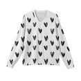 thumbnail image 4 of Valentine's Day Pullovers for Men Funny Love Heart Graphic Knit Lightweight V-neck Sweatshirts Valentines Pullover Tops, 4 of 5