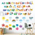 thumbnail image 1 of Decowall Ds12-8070N Alfabeto Animal Números Color Tiempo Niños Pegatinas de Pared Calcomanías Sala de Juegos Letras Decoración Dormitorio Abc Guardería Aula Niños Pequeños Aprendizaje Educativo Bebé A, 1 of 5