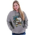 thumbnail image 4 of No Pain No Gain Skull Dagger Tattoo Hoodie Sweatshirt Women Men Brisco Brands M, 4 of 6