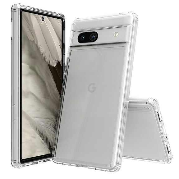 ELEHOLD Clear Case for Google Pixel 7A,Hybrid Hard Acrylic   TPU Transparent Clear Anti-Yellowing Scratch-resistant Case Cover for Google Pixel 7a,Clear