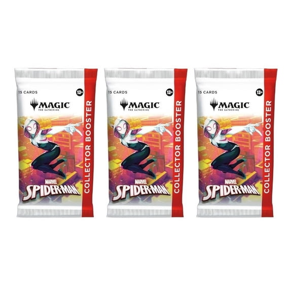 3 Packs Magic The Gathering Collector Booster Pack Lot MTG Marvel's Spider-Man