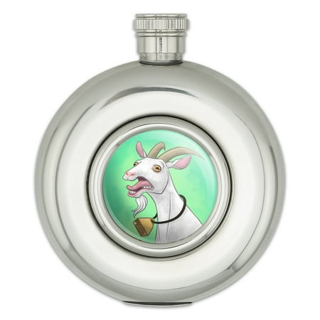 

Screaming Goat Round Stainless Steel 5oz Hip Drink Flask