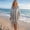 Silver, variant on Lightweight Metallic Fringe Flowing Kimono Cover Up