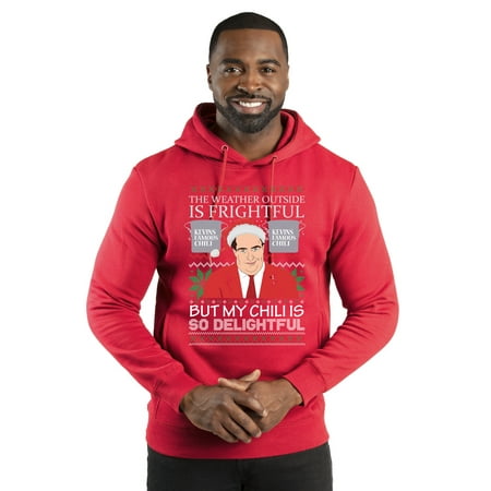 Kevin's Famous Chili is So Delightful Xmas Ugly Christmas Sweater Premium Graphic Hoodie Sweatshirt, Red, Large
