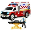 Playkidz Ambulance Toy Truck Play & Learn Toddler Toy Car with Lights & Sounds, 15"