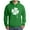 Green, variant on St. Patricks Day Lucky Charm Clover Hoodie Small Green