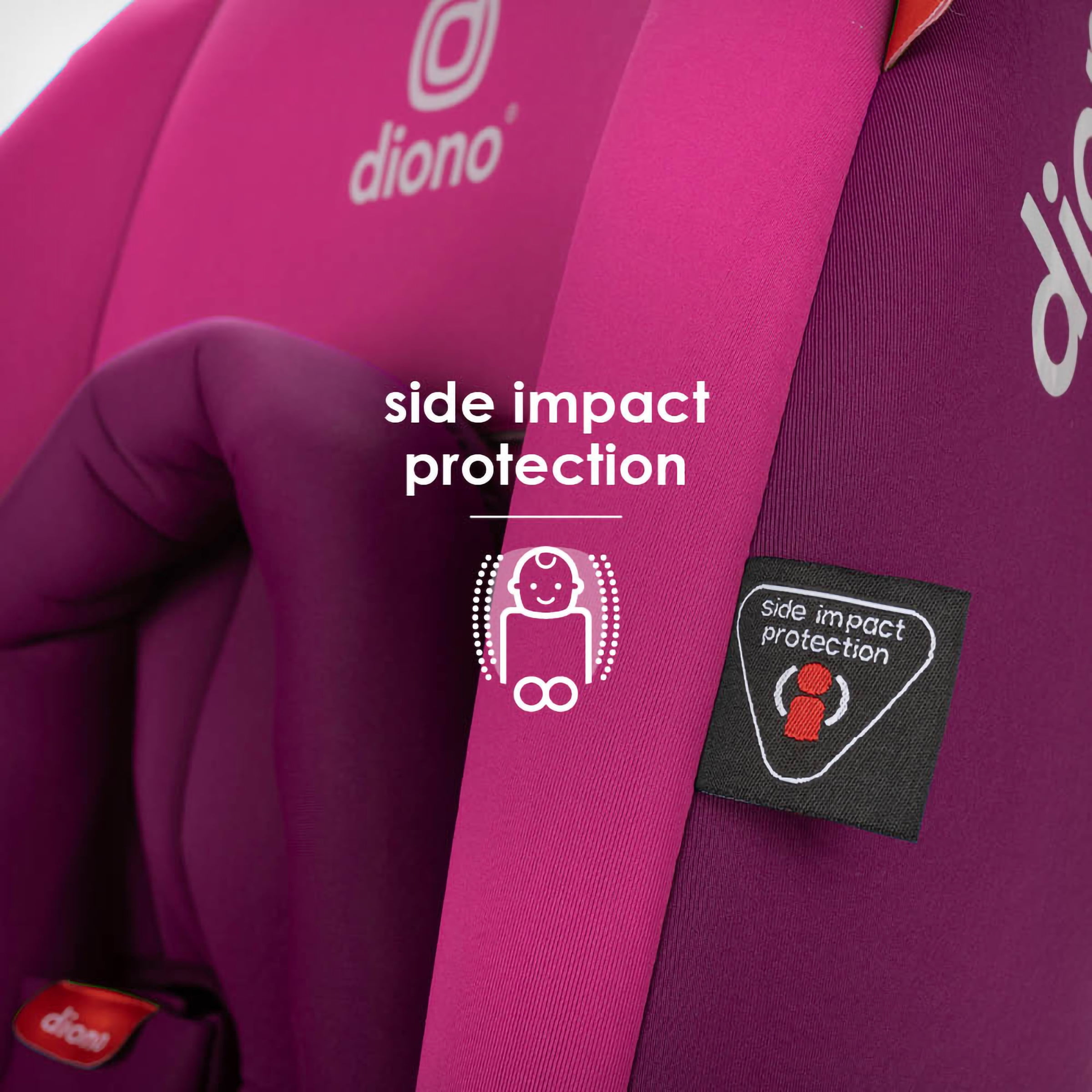 Diono Radian 3RX All-in-One Convertible Car Seat, Slim Fit 3 Across, Pink Blossom