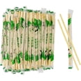 thumbnail image 1 of 100 pares de palillos desechables de 8 pulgadas, palillos chinos de bambú empaquetados individualmente, palillos chinos de bambú natural a granel para comer,, 1 of 4