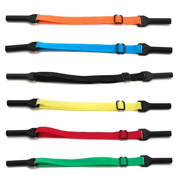 GJX 6 PCS Sports Glasses Strap, Anti-Slip Adjustable Sunglass Straps, Eyewear Retainer Cord, Soft Durable Band for Running, Outdoor, Sport, Men, Kids Glasses, Reading, Water Activities