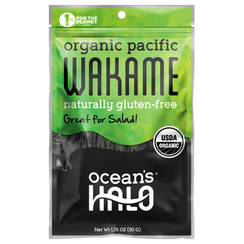 Ocean's Halo Organic Pacific Wakame Seaweed, Great for Seaweed Salad, Shelf-Stable, 1.76 Ounces