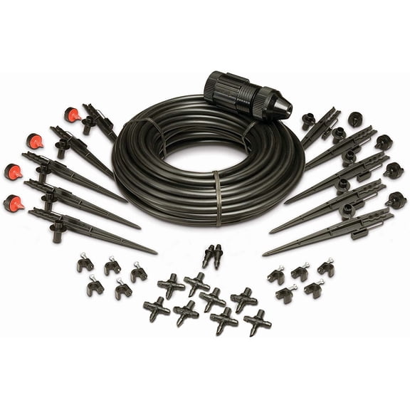 Rain Bird PATIOKIT Drip Irrigation Patio Watering Kit, Connects to Faucet, 1/4" Drip Tubing
