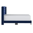 thumbnail image 2 of Modern Velvet Upholstered 54" Double Bed in Blue, 2 of 7