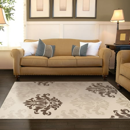 Designer Rectangular Area Rug Superior Designer Casper Collection with 8mm Pile and Jute Backing, Moisture Resistant and Anti-Static Indoor Area Rug ()