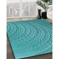 thumbnail image 2 of Ahgly Company Indoor Square Patterned Dark Cyan Green Area Rugs, 7' Square, 2 of 6