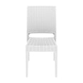 thumbnail image 3 of Luxury Commercial Living 34" White Patio Wickerlook Stackable Dining Chair, 3 of 9