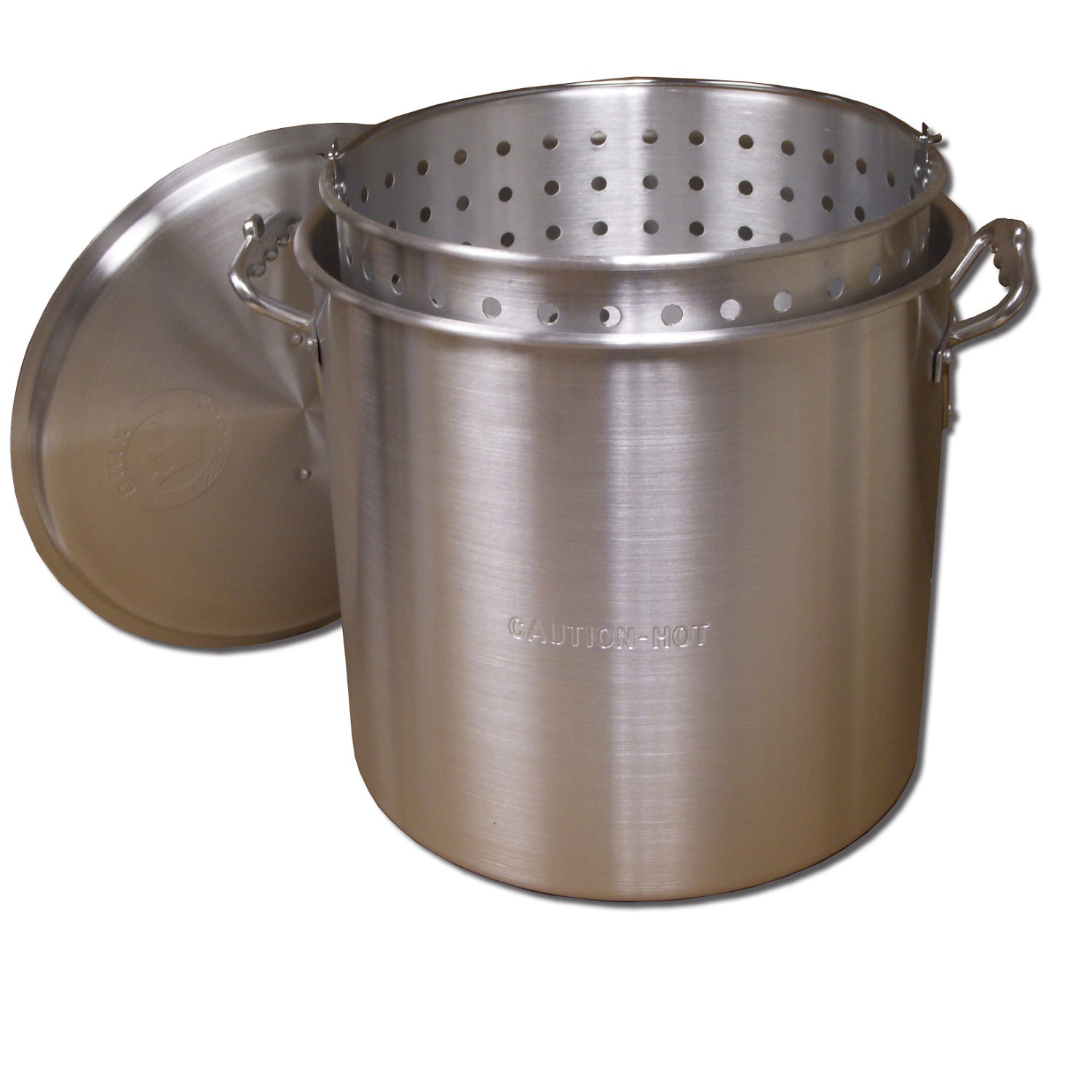 50 Qt Outdoor Cooking Seafood Boiler Steamer Kit with Round Stainless Steel Pot 